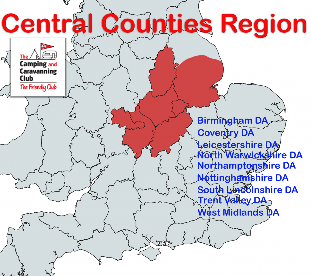 Central Counties Region Map 